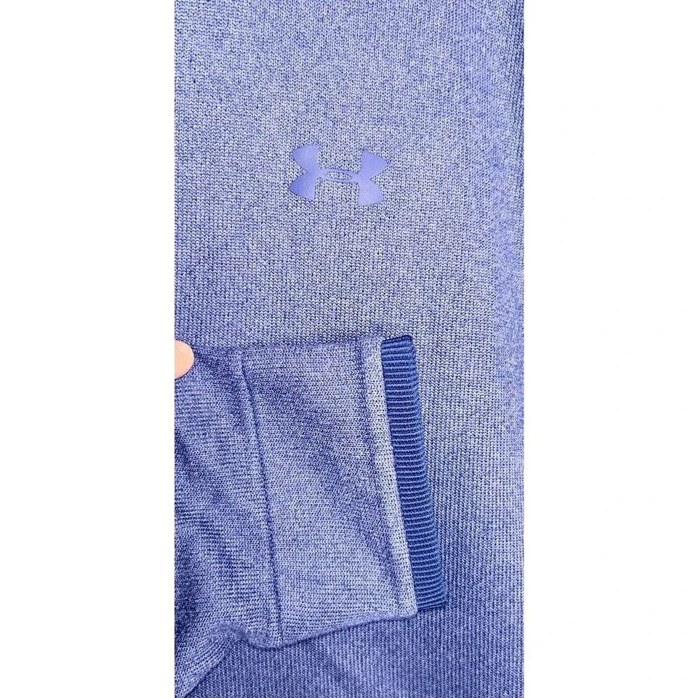 UNDER ARMOUR GOLF Blue Storm Sweater Fleece 1/4 Snap Mock Neck Top Sz XXL